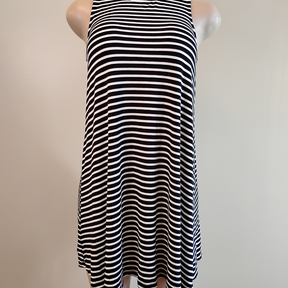 Old Navy‎ Navy and White Striped Sleeveless Dress